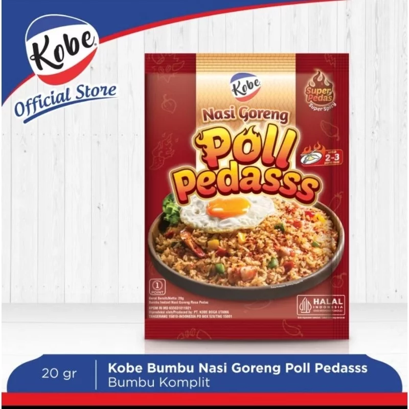 Kobe Bumbu Nasi Goreng Poll Pedas 20gr