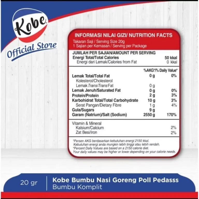 Kobe Bumbu Nasi Goreng Poll Pedas 20gr